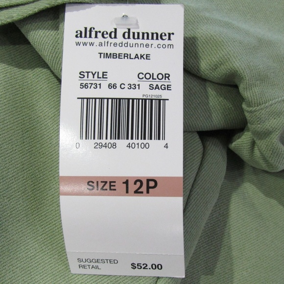 NWT Alfred Dunner Petite Sage Shirt Jack Blazer - Picture 5 of 5